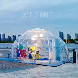 Utilisation extérieure de lecture en métal de dôme géodésique de lumières chaudes de luxe de tente