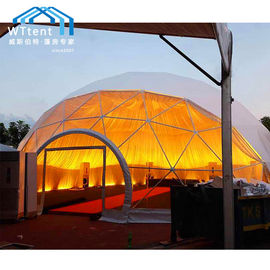 Grand tissu romantique de PVC de double de vitrail de tente de dôme géodésique