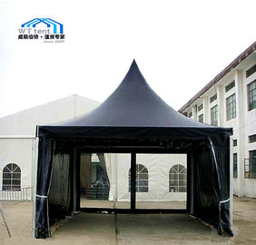Tente noire haute facile d'événement de pagode, petit auvent ignifuge de belvédère de pagode