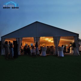 Couverture blanche commerciale de toit de tissu de PVC de double de tente d'auvent de mariage
