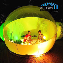 Tente gonflable transparente de bulle pour le camping extérieur avec le ventilateur