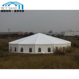 Tente dégrossie multi commerciale/chapiteau hexagonal extérieur avec des murs de verre