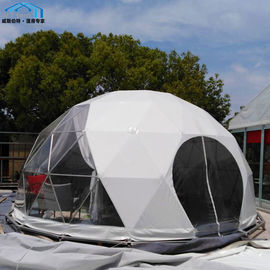 Blanc sautez la Chambre de cadre en acier protégée UV de tente de dôme géodésique